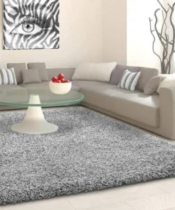 Grey Super Soft Shaggy Carpet