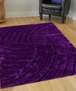 Purple Super Soft Shaggy Carpet