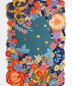 Floral Hand Tufted Wool Carpet