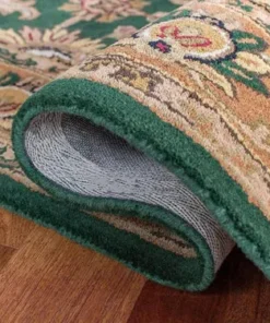 Alternative view of Green Hand Tufted Wool Carpet
