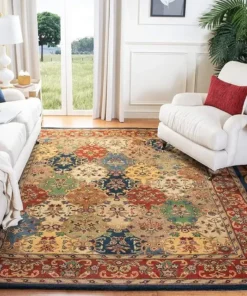 Multicolour Hand Tufted Wool Carpet