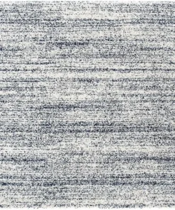 Alternative view of White & Blue Mix Microfiber Super Soft Handcrafted Shaggy Carpet