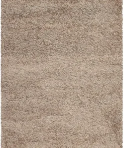 Alternative view of Beige Microfiber Solid Handcrafted Ultra Soft Shaggy Carpet
