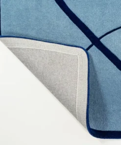 Alternative view of Hand Tufted Blue Pure Wool Abstract Rug