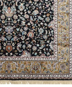 Alternative view of Black Persian Silk Carpet For Living Room & Bedroom