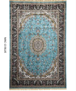 Alternative view of Premium Blue Persian-Style Silk Carpet