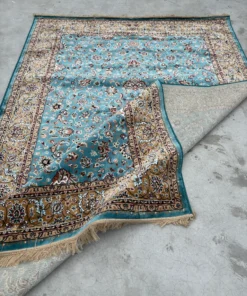 Alternative view of Premium Blue Persian-Style Silk Carpet