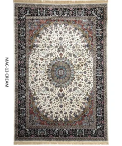 Cream Persian Silk Carpet For Living Room & Bedroom