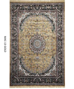 Gold Persian Silk Carpet For Living Room & Bedroom