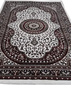 Maroon Persian Wool Traditional Carpet