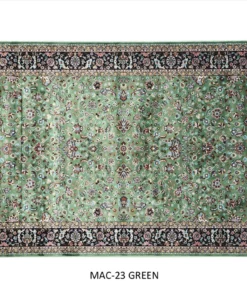 Alternative view of Premium Green Persian-Style Silk Carpet for Living & Bedroom Spaces