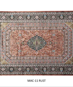 Alternative view of Rust Persian Silk Carpet For Living Room & Bedroom