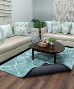 Sky Blue Microfiber Super Soft Anti Skid Shaggy Carpet